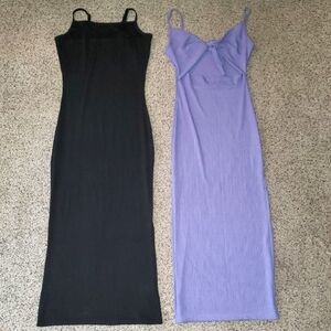 Elegant Black and Purple Women's Dresses